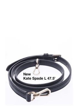 New Kate Spade leather purse replacement Strap black silver hardware adjustable